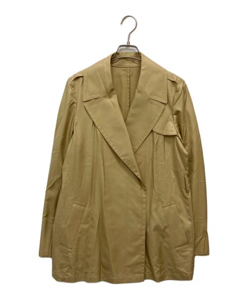 Aquascutum（アクアスキュータム）Aquascutum (アクアスキュータム) シルクハーフトレンチコート ベージュ サイズ:Sの古着・服飾アイテム