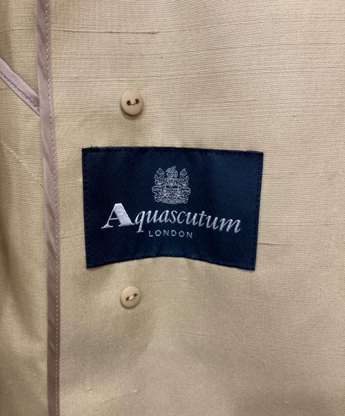 Aquascutum（アクアスキュータム）Aquascutum (アクアスキュータム) シルクハーフトレンチコート ベージュ サイズ:Sの古着・服飾アイテム