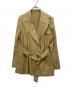 Aquascutum（アクアスキュータム）の古着「シルクハーフトレンチコート」｜ベージュ