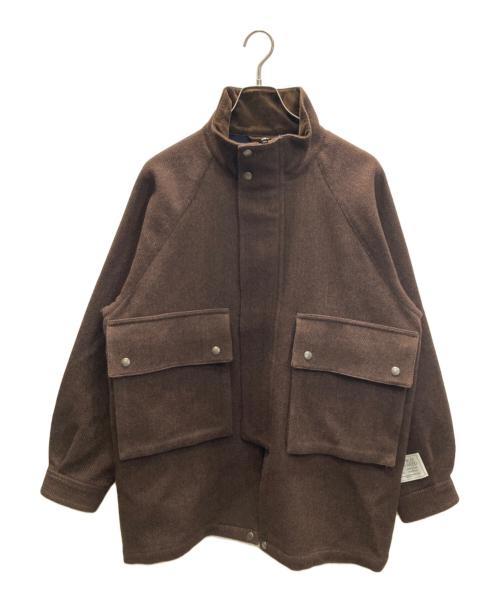 Traditional Weatherwear（トラディショナルウェザーウェア）Traditional Weatherwear (トラディショナルウェザーウェア) ELGIN ヒートツイードコート ブラウン サイズ:36の古着・服飾アイテム
