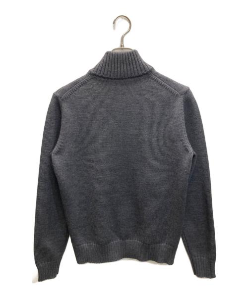 Zanone（ザノーネ）Zanone (ザノーネ) 5ゲージウールスタンドカラーニットカーディガン グレー サイズ:46の古着・服飾アイテム