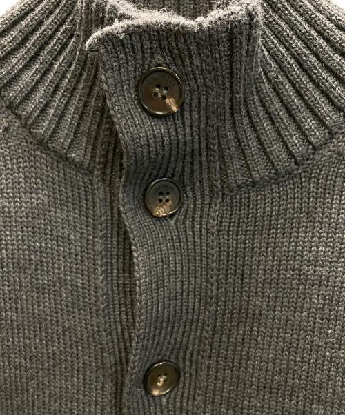 Zanone（ザノーネ）Zanone (ザノーネ) 5ゲージウールスタンドカラーニットカーディガン グレー サイズ:46の古着・服飾アイテム