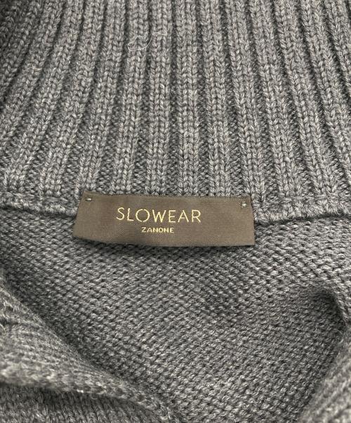 Zanone（ザノーネ）Zanone (ザノーネ) 5ゲージウールスタンドカラーニットカーディガン グレー サイズ:46の古着・服飾アイテム