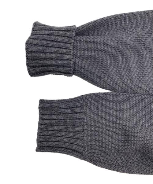 Zanone（ザノーネ）Zanone (ザノーネ) 5ゲージウールスタンドカラーニットカーディガン グレー サイズ:46の古着・服飾アイテム