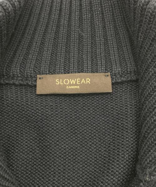 Zanone（ザノーネ）Zanone (ザノーネ) 5ゲージウールスタンドカラーニットカーディガン ネイビー サイズ:46の古着・服飾アイテム