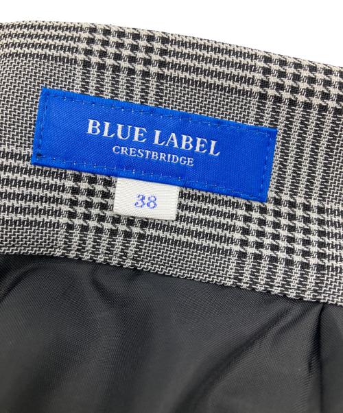 BLUE LABEL CRESTBRIDGE（ブルーレーベルクレストブリッジ）BLUE LABEL CRESTBRIDGE (ブルーレーベルクレストブリッジ) ギンガムチェックイージースカート グレー サイズ:38の古着・服飾アイテム