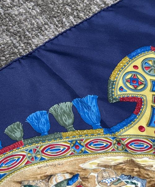 HERMES（エルメス）HERMES (エルメス) Carre 90/カレ 90/CAVALIERS PEULS/プール族の騎手 ネイビー サイズ:90の古着・服飾アイテム