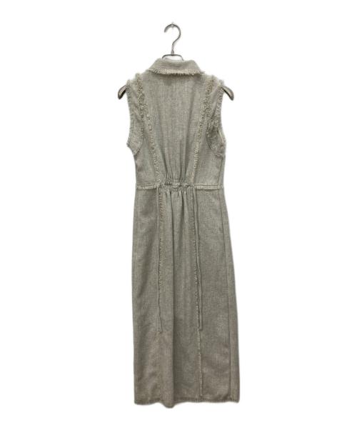 FRAY ID（フレイ アイディー）FRAY ID (フレイ アイディー) フリンジデザインツイードポロワンピース ベージュ サイズ:1 未使用品の古着・服飾アイテム