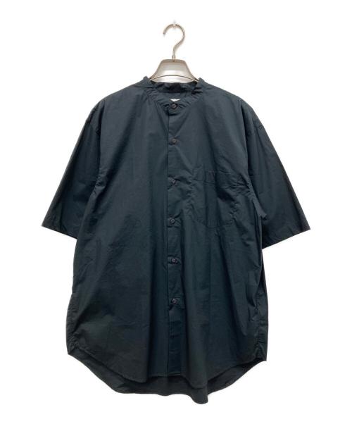 Gymphlex（ジムフレックス）Gymphlex (ジムフレックス) バンドカラーシャツ ブラック サイズ:Mの古着・服飾アイテム