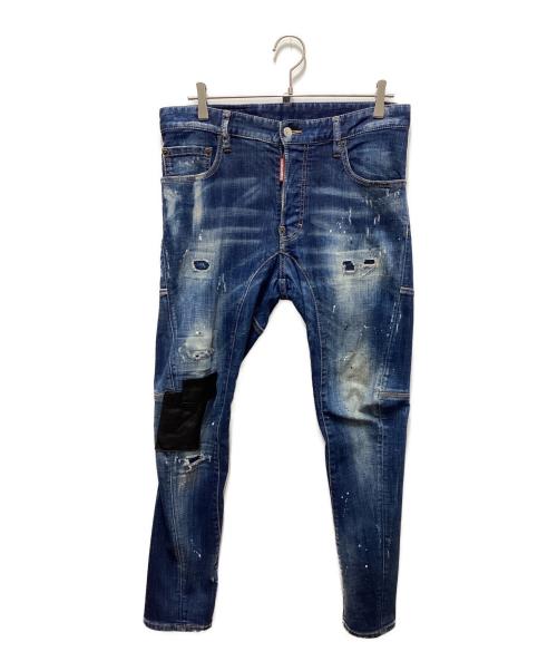 DSQUARED2（ディースクエアード）DSQUARED2 (ディースクエアード) Tidy Biker Jean インディゴ サイズ:46の古着・服飾アイテム