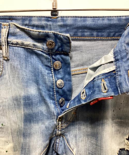 DSQUARED2（ディースクエアード）DSQUARED2 (ディースクエアード) Tidy Biker Jean インディゴ サイズ:46の古着・服飾アイテム