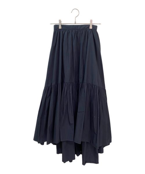 patou（パトゥ）patou (パトゥ) オーガニックコットン マキシ ティアードスカート ネイビー サイズ:36の古着・服飾アイテム