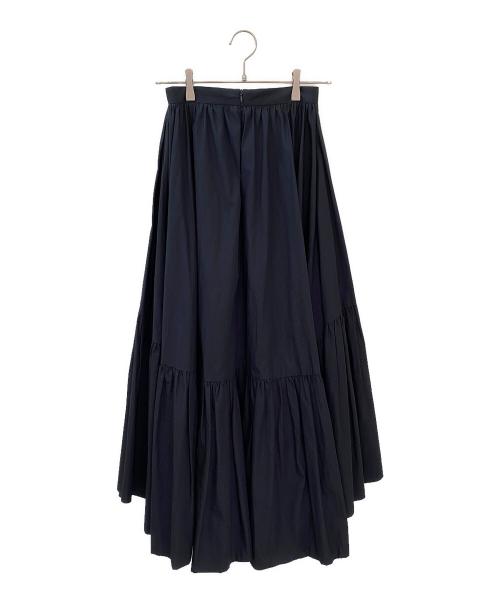 patou（パトゥ）patou (パトゥ) オーガニックコットン マキシ ティアードスカート ネイビー サイズ:36の古着・服飾アイテム