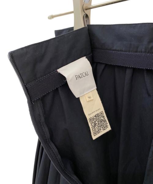 patou（パトゥ）patou (パトゥ) オーガニックコットン マキシ ティアードスカート ネイビー サイズ:36の古着・服飾アイテム