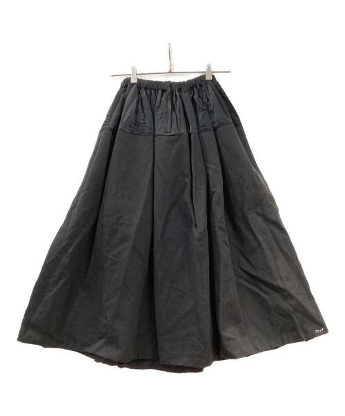 WMV VISVIM（ダブリューエムブイ ヴィズヴィム）WMV VISVIM (ダブリューエムブイ ヴィズヴィム) ウールリネンフレアスカート ブラック サイズ:1の古着・服飾アイテム