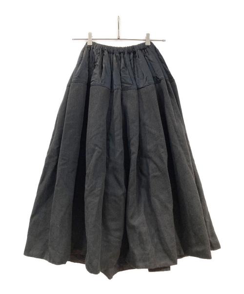 WMV VISVIM（ダブリューエムブイ ヴィズヴィム）WMV VISVIM (ダブリューエムブイ ヴィズヴィム) ウールリネンフレアスカート ブラック サイズ:1の古着・服飾アイテム