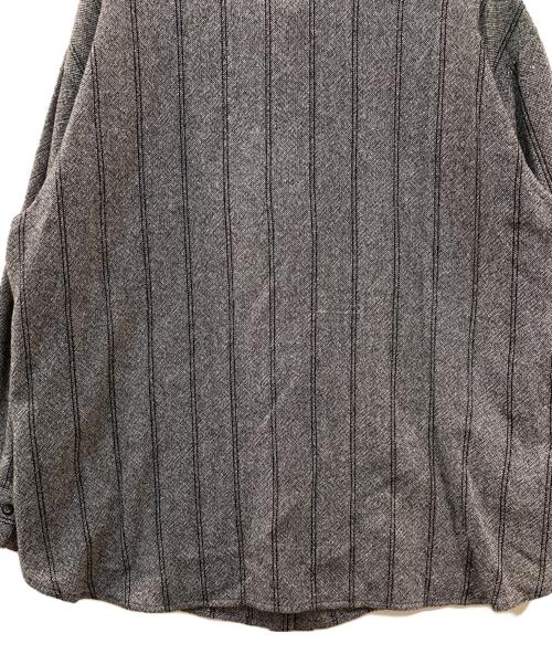 INDIVI（インディヴィ）INDIVI (インディヴィ) ストライプ柄ビックシャツ グレー サイズ:38の古着・服飾アイテム