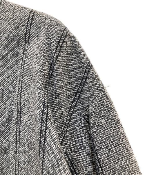 INDIVI（インディヴィ）INDIVI (インディヴィ) ストライプ柄ビックシャツ グレー サイズ:38の古着・服飾アイテム