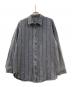 INDIVI（インディヴィ）の古着「ストライプ柄ビックシャツ」｜グレー