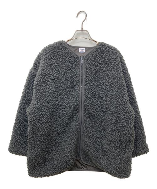 Champion（チャンピオン）Champion (チャンピオン) JOURNAL STANDARD relume (ジャーナルスタンダード レリューム) 別注ボアフリースジャケット CWSC605 グレー サイズ:Fの古着・服飾アイテム