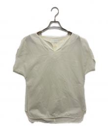 Mame Kurogouchi（マメクロゴウチ）の古着「Dry Touch Cotton Blouse」｜アイボリー