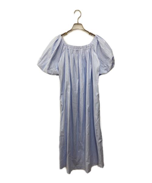MARILYN MOON（マリリンムーン）MARILYN MOON (マリリンムーン) パフスリーブワンピース ブルー サイズ:FREEの古着・服飾アイテム