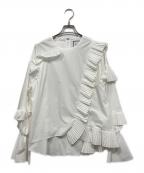 Adonisisアドニシス）の古着「アシンメトリーフリルブラウス」｜アイボリー