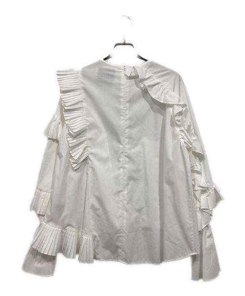 Adonisis（アドニシス）Adonisis (アドニシス) アシンメトリーフリルブラウス アイボリー サイズ:Freeの古着・服飾アイテム