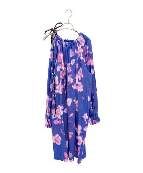 DRIES VAN NOTEN（ドリスヴァンノッテン）DRIES VAN NOTEN (ドリスヴァンノッテン) Christian Lacroix モザイクフラワー ワンピース ブルー サイズ:XSの古着・服飾アイテム