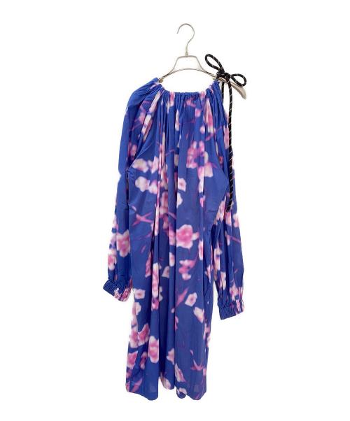 DRIES VAN NOTEN（ドリスヴァンノッテン）DRIES VAN NOTEN (ドリスヴァンノッテン) Christian Lacroix モザイクフラワー ワンピース ブルー サイズ:XSの古着・服飾アイテム