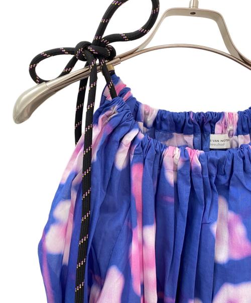 DRIES VAN NOTEN（ドリスヴァンノッテン）DRIES VAN NOTEN (ドリスヴァンノッテン) Christian Lacroix モザイクフラワー ワンピース ブルー サイズ:XSの古着・服飾アイテム