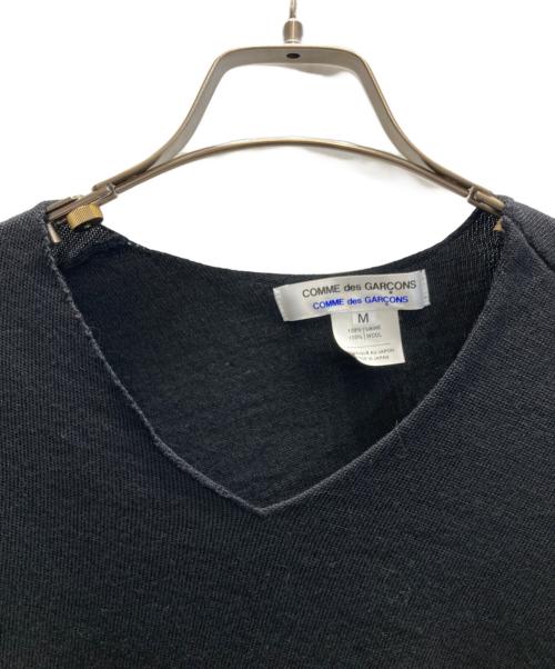 COMME des GARCONS COMME des GARCONS（コムデギャルソン コムデギャルソン）COMME des GARCONS COMME des GARCONS (コムデギャルソン コムデギャルソン) Vネックニット ブラック サイズ:SIZE Mの古着・服飾アイテム