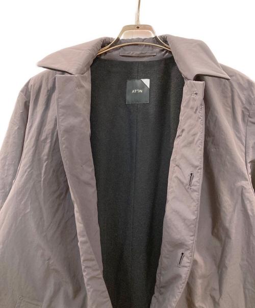 ATON（エイトン）ATON (エイトン) ASAKO NYLON バルマカーンコート グレー サイズ:4の古着・服飾アイテム