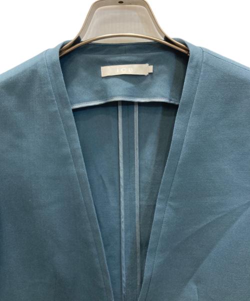 icB（アイシービー）icB (アイシービー) ウール2WAYストレッチ ノーカラージャケット グリーン サイズ:SIZE 6の古着・服飾アイテム