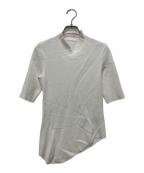 Mame Kurogouchiマメクロゴウチ）の古着「Asymmetric Neck Knitted Top」｜ホワイト