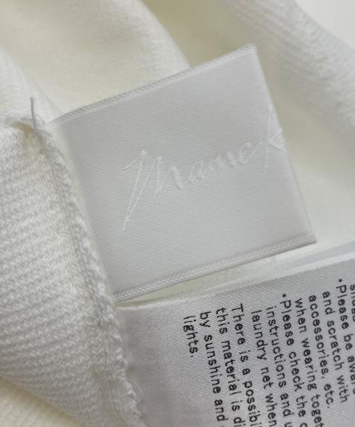 Mame Kurogouchi（マメクロゴウチ）mame kurogouchi (マメクロゴウチ) Asymmetric Neck Knitted Top ホワイト サイズ:1の古着・服飾アイテム