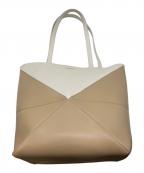 LOEWEロエベ）の古着「パズルフォルドトートミディアム」｜ブラウン×ホワイト