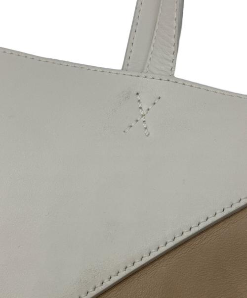 LOEWE（ロエベ）LOEWE (ロエベ) パズルフォルドトートミディアム ブラウン×ホワイトの古着・服飾アイテム