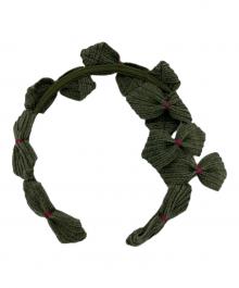 Jennifer Ouellette（ジェニファー オレット）の古着「ストローボウトリミッドカチューシャ」｜グリーン