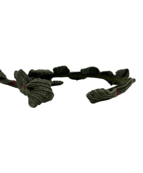 Jennifer Ouellette（ジェニファー オレット）Jennifer Ouellette (ジェニファー オレット) ストローボウトリミッドカチューシャ グリーンの古着・服飾アイテム