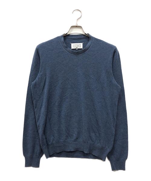 Maison Margiela（メゾンマルジェラ）Maison Margiela (メゾンマルジェラ) エルボーパッチニット ネイビー サイズ:Mの古着・服飾アイテム