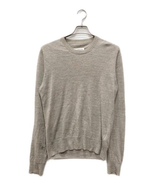 Maison Margiela（メゾンマルジェラ）Maison Margiela (メゾンマルジェラ) エルボーパッチニット ライトグレー サイズ:Sの古着・服飾アイテム