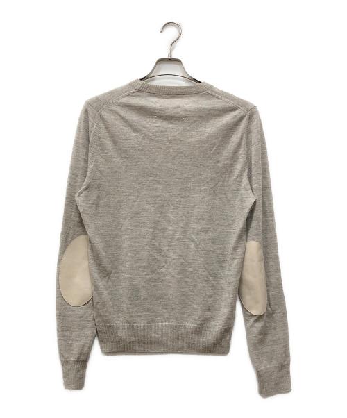 Maison Margiela（メゾンマルジェラ）Maison Margiela (メゾンマルジェラ) エルボーパッチニット ライトグレー サイズ:Sの古着・服飾アイテム