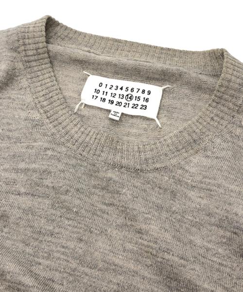 Maison Margiela（メゾンマルジェラ）Maison Margiela (メゾンマルジェラ) エルボーパッチニット ライトグレー サイズ:Sの古着・服飾アイテム