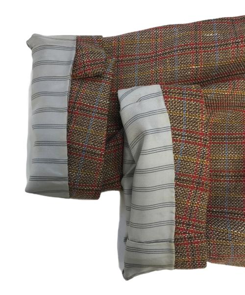 Christian Dior（クリスチャン ディオール）Christian Dior (クリスチャン ディオール) 3Bチェックテーラードジャケット ブラウン×レッド サイズ:Mの古着・服飾アイテム