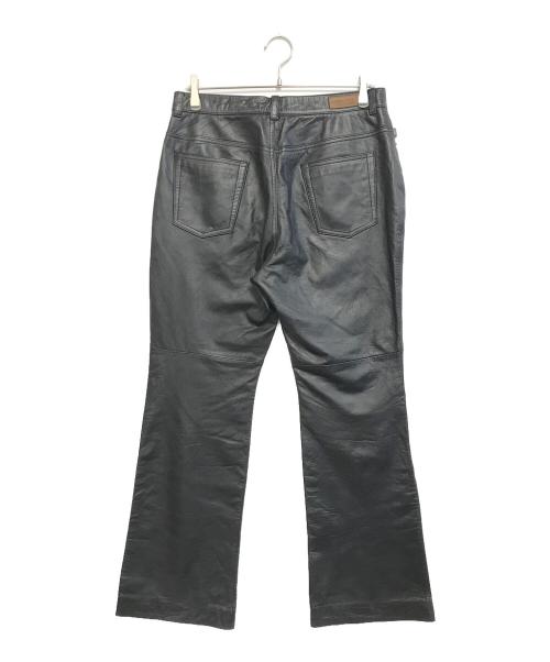 LAUREN JEANS CO RALPH LAUREN（ローレン ジーンズ カンパニー ラルフ ローレン）LAUREN JEANS CO RALPH LAUREN (ローレン ジーンズ カンパニー ラルフ ローレン) レザーフレアパンツ ブラック サイズ:12の古着・服飾アイテム