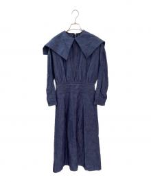 DRAWER（ドゥロワー）の古着「セーラーカラーロングワンピース」｜インディゴ