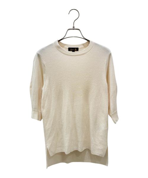 DRAWER（ドゥロワー）DRAWER (ドゥロワー) 16Gパフスリーブショートスリーブニット アイボリー サイズ:1の古着・服飾アイテム