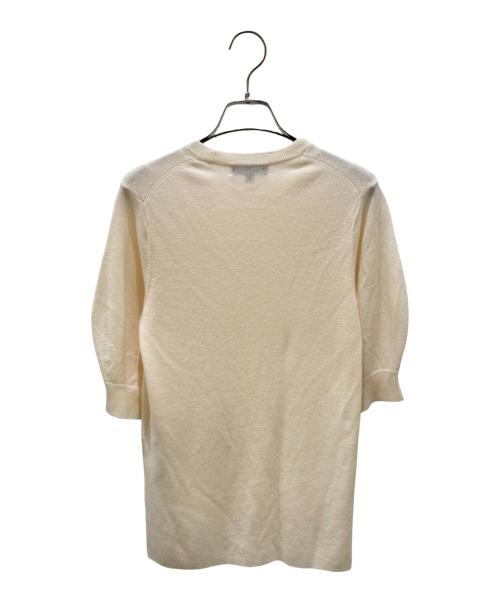 DRAWER（ドゥロワー）DRAWER (ドゥロワー) 16Gパフスリーブショートスリーブニット アイボリー サイズ:1の古着・服飾アイテム