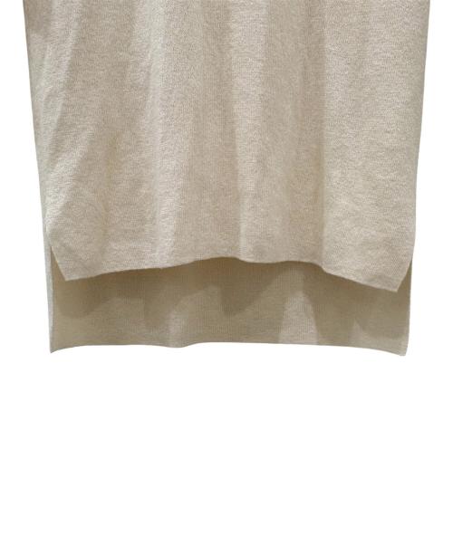 DRAWER（ドゥロワー）DRAWER (ドゥロワー) 16Gパフスリーブショートスリーブニット アイボリー サイズ:1の古着・服飾アイテム